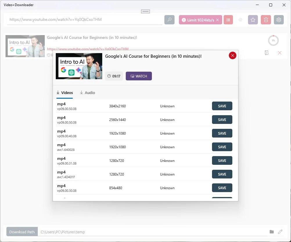 Video+Downloader screenshot 1