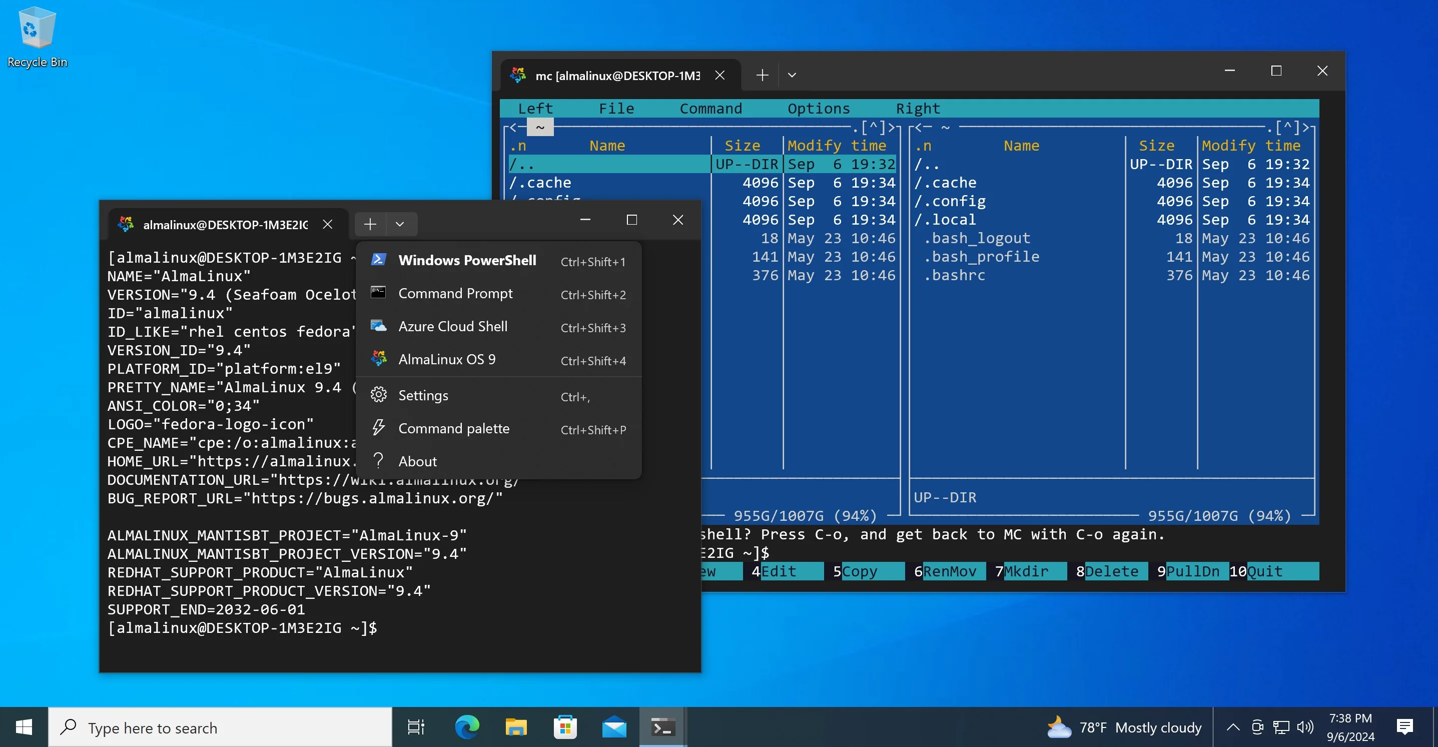 AlmaLinux OS 9 screenshot 1