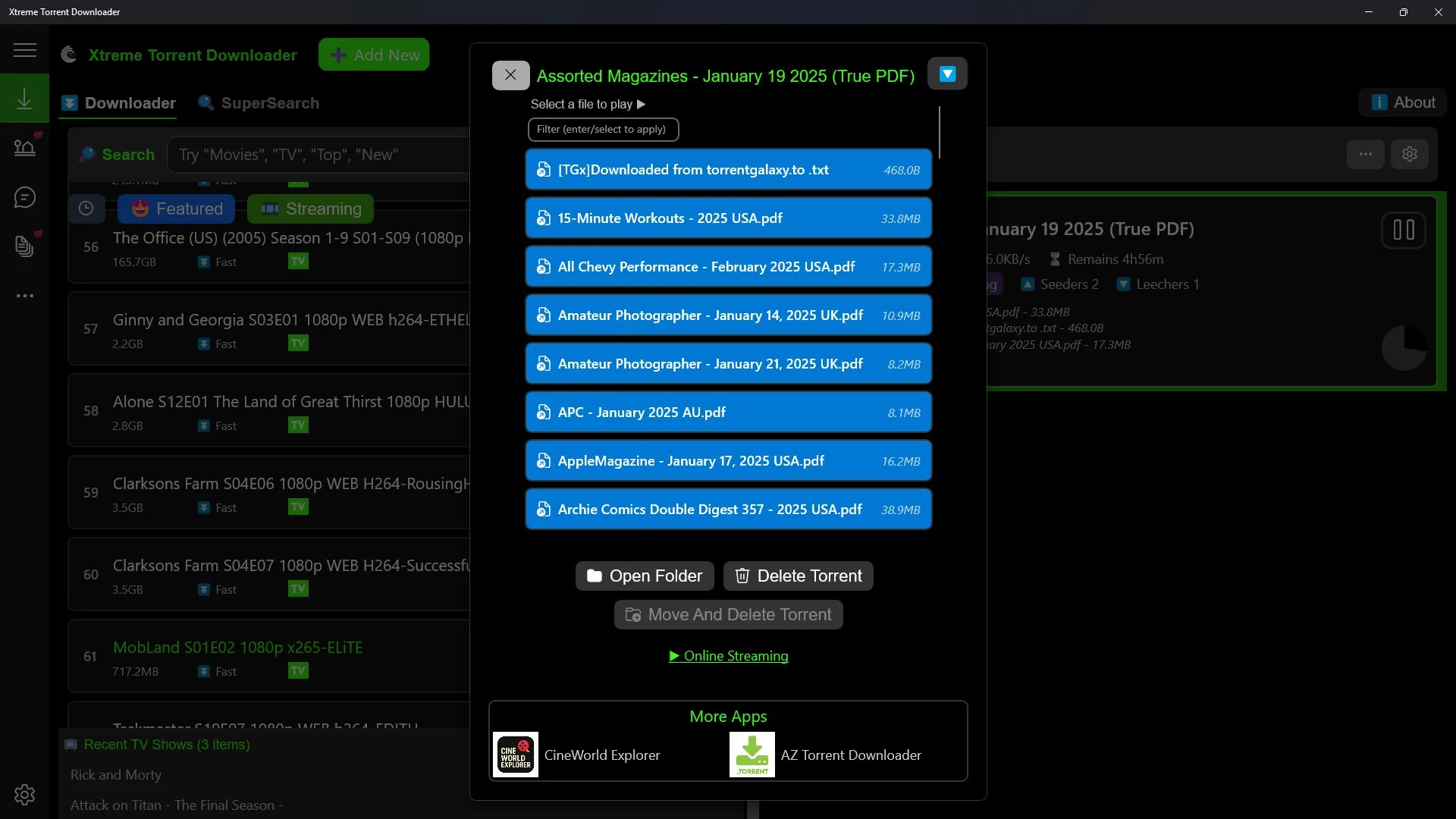 Xtreme Torrent Downloader screenshot 2