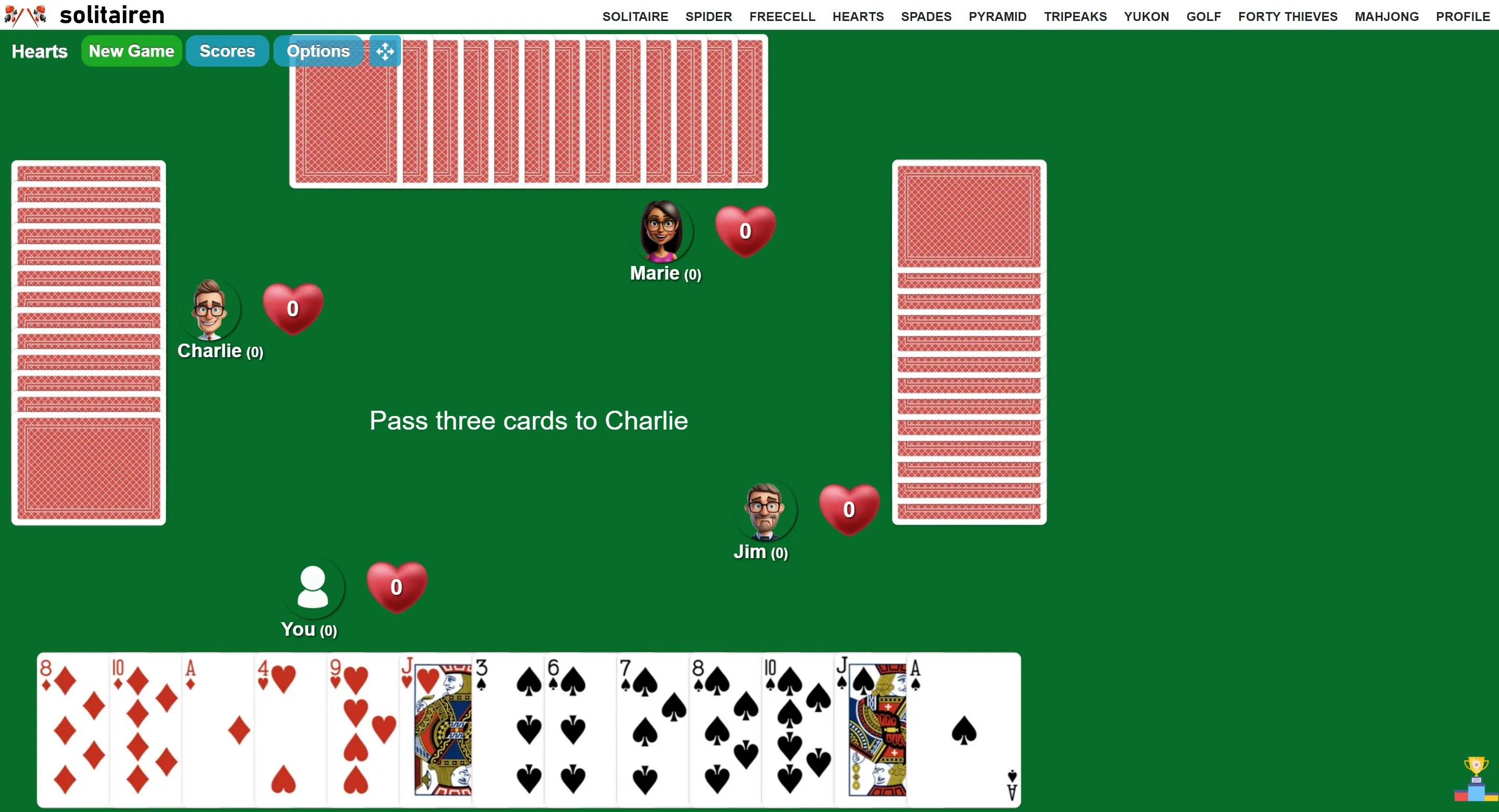 Hearts Solitairen screenshot 3