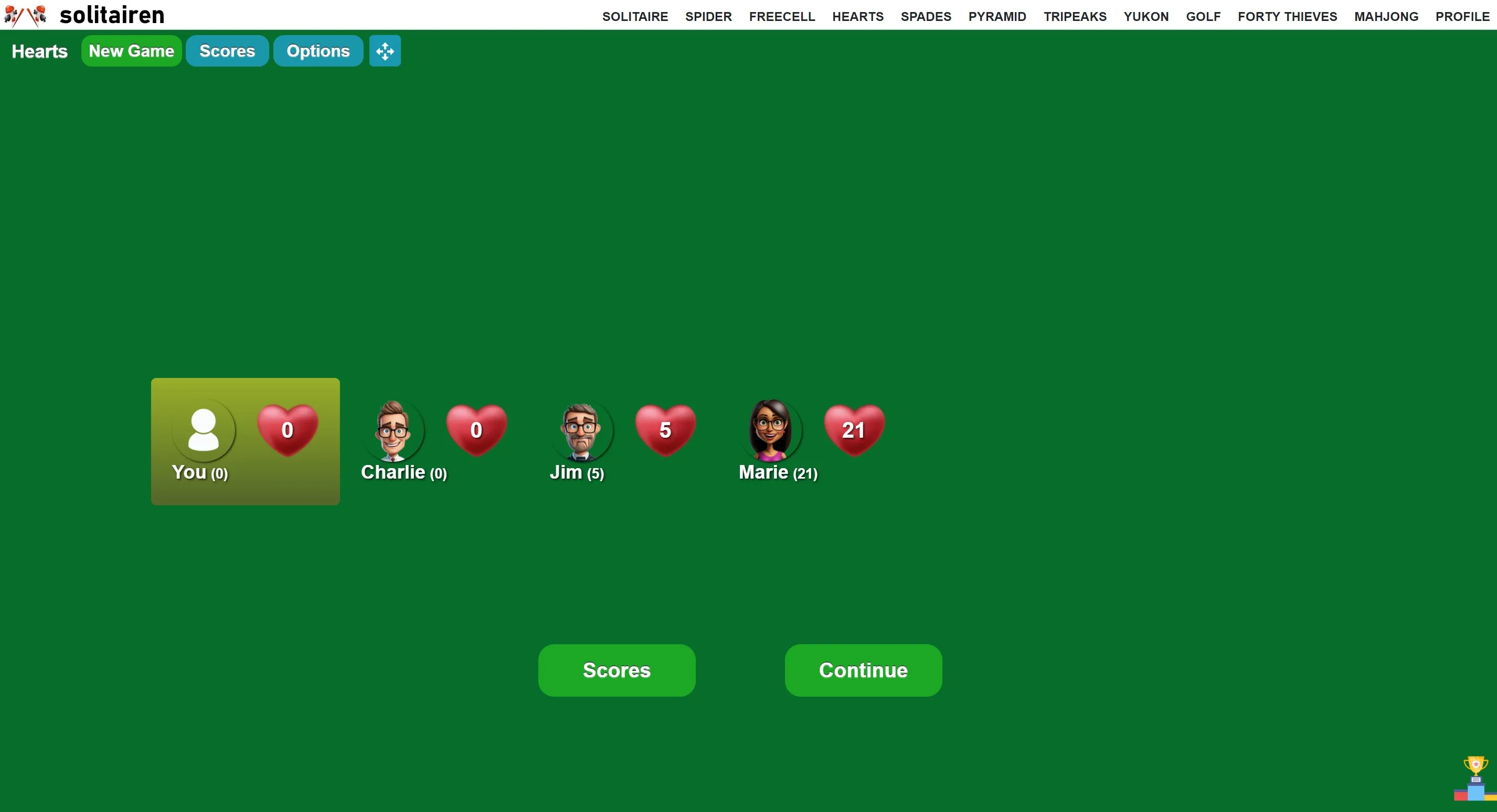 Hearts Solitairen screenshot 4