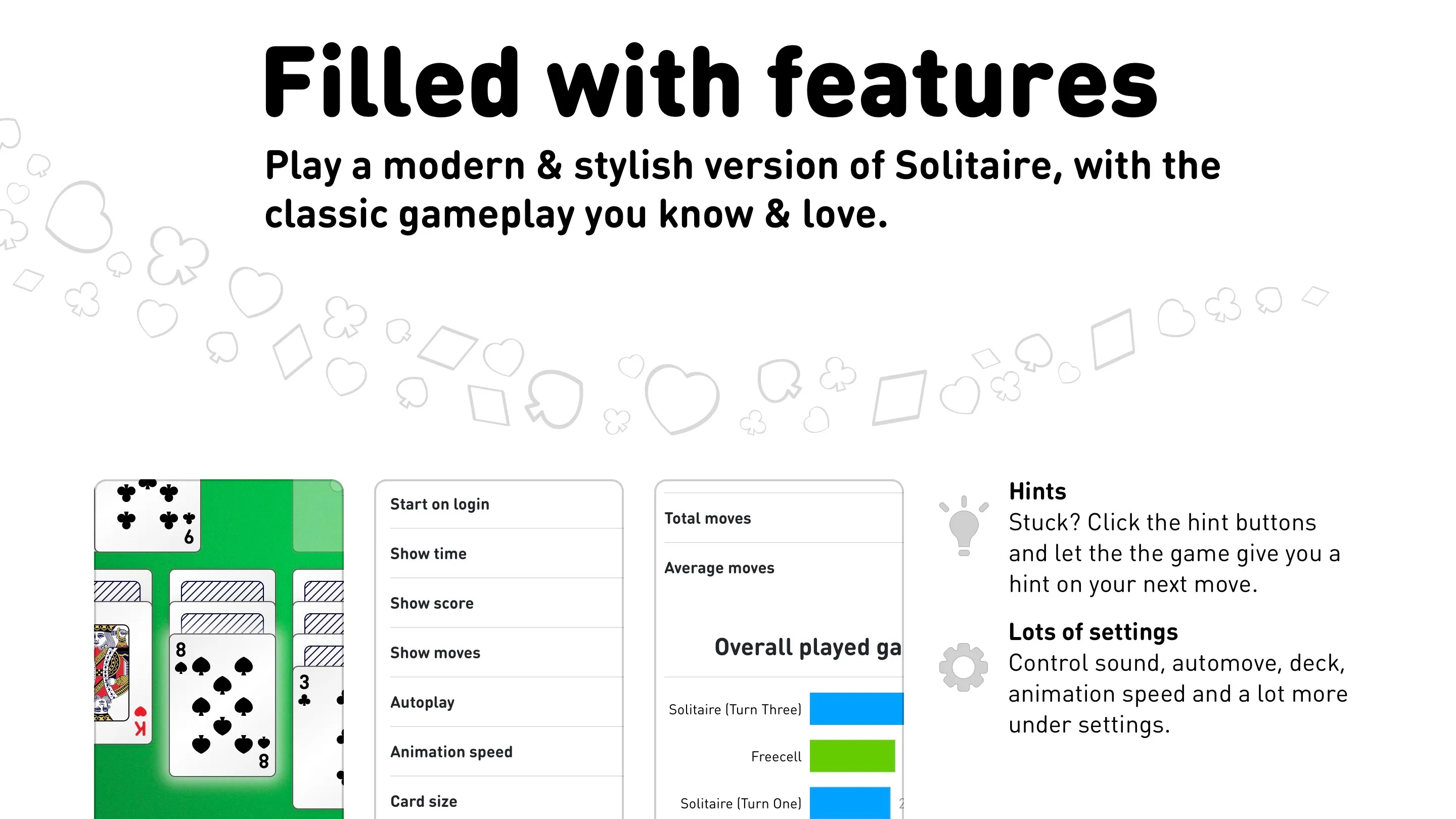 Solitaire · Klondike, Spider and Freecell screenshot 1