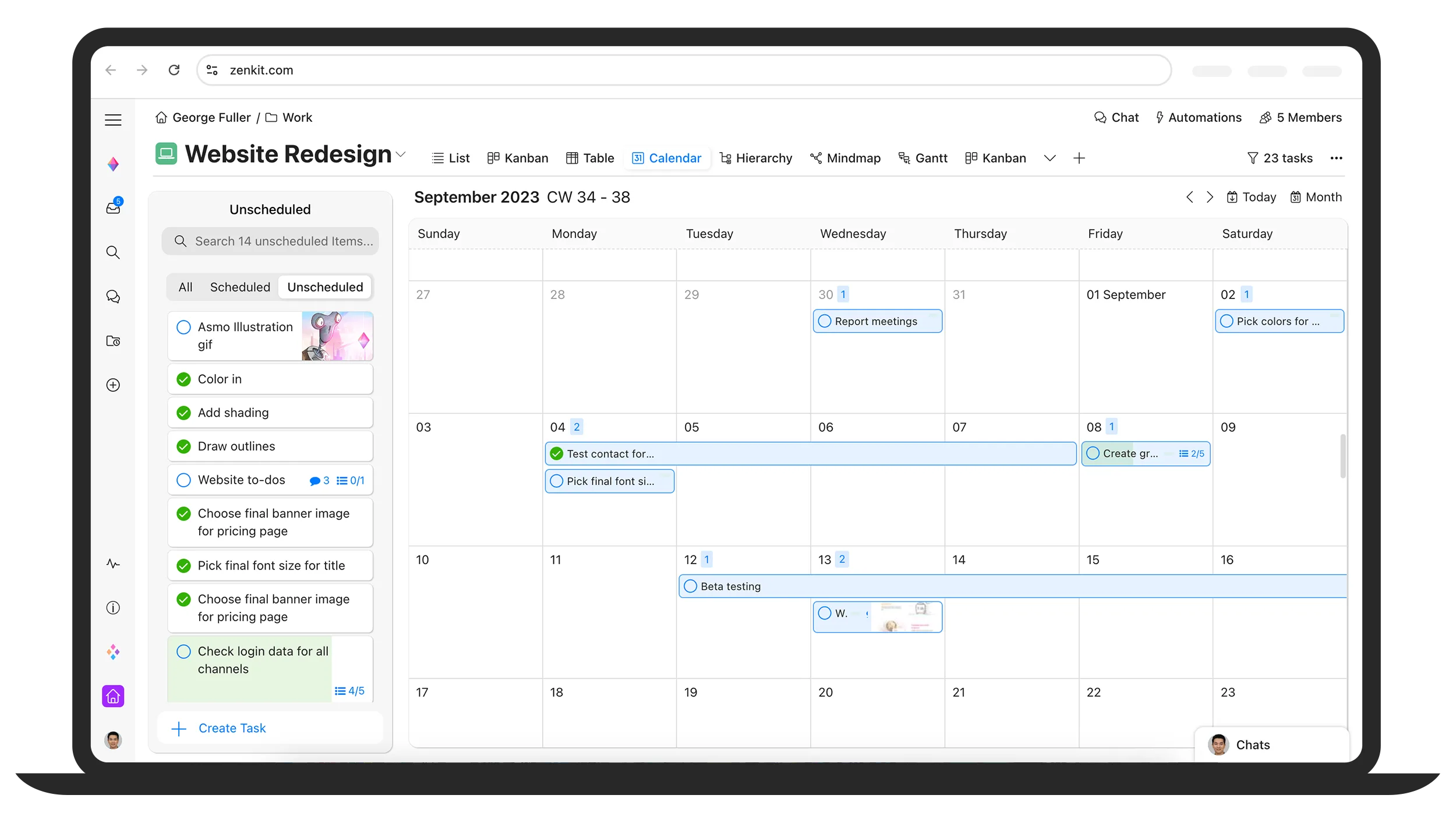 Zenkit screenshot 3