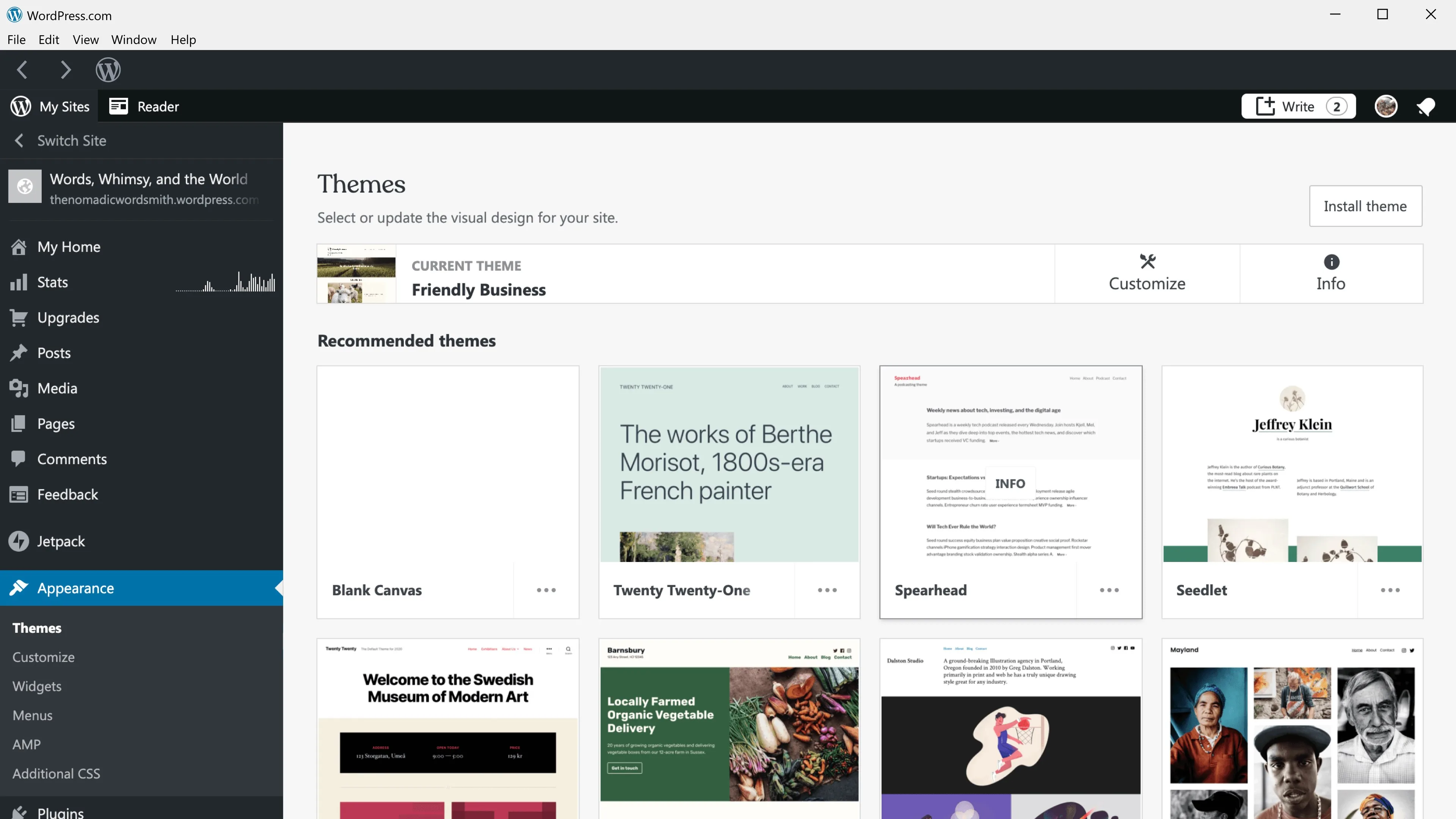 WordPress.com screenshot 5