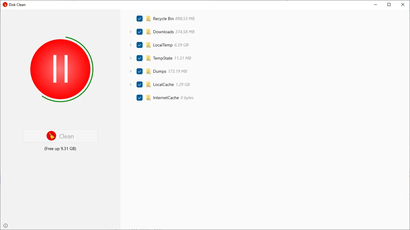 Disk Clean screenshot 2