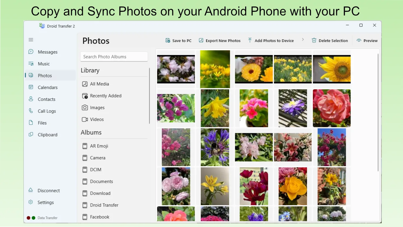 Droid Transfer screenshot 1