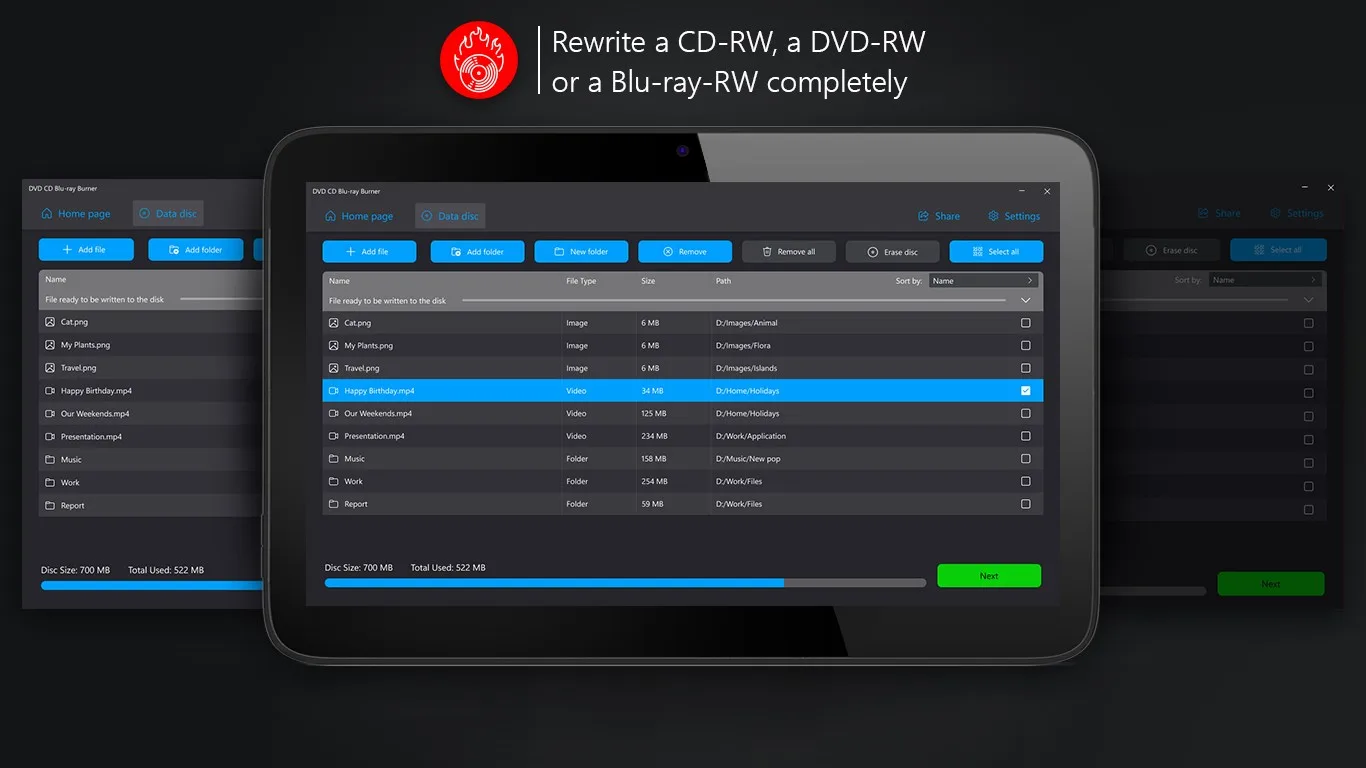DVD CD Blu-Ray Burner screenshot 3
