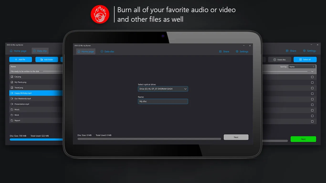 DVD CD Blu-Ray Burner screenshot 5
