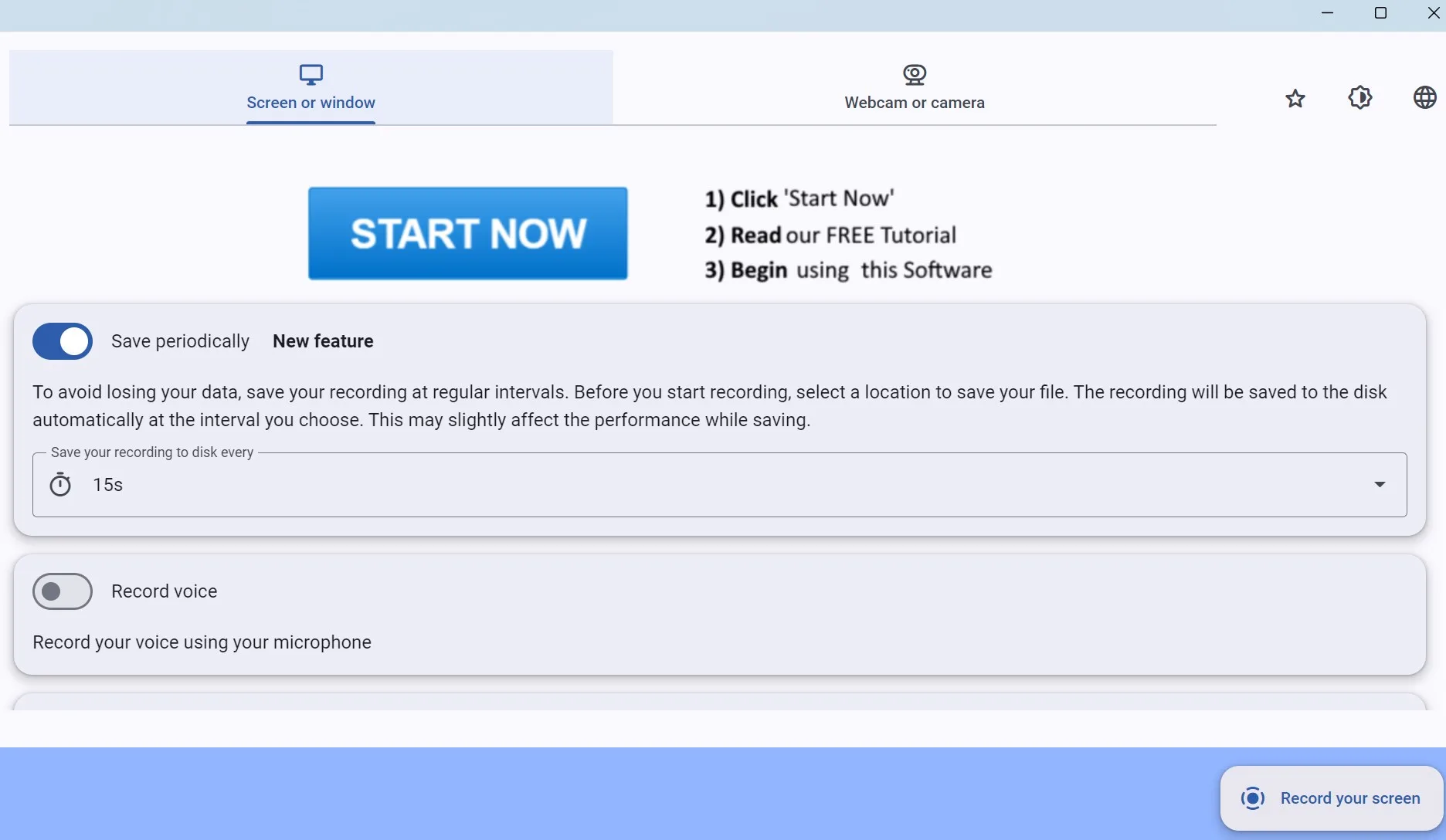 Free Screen Recorder screenshot 1