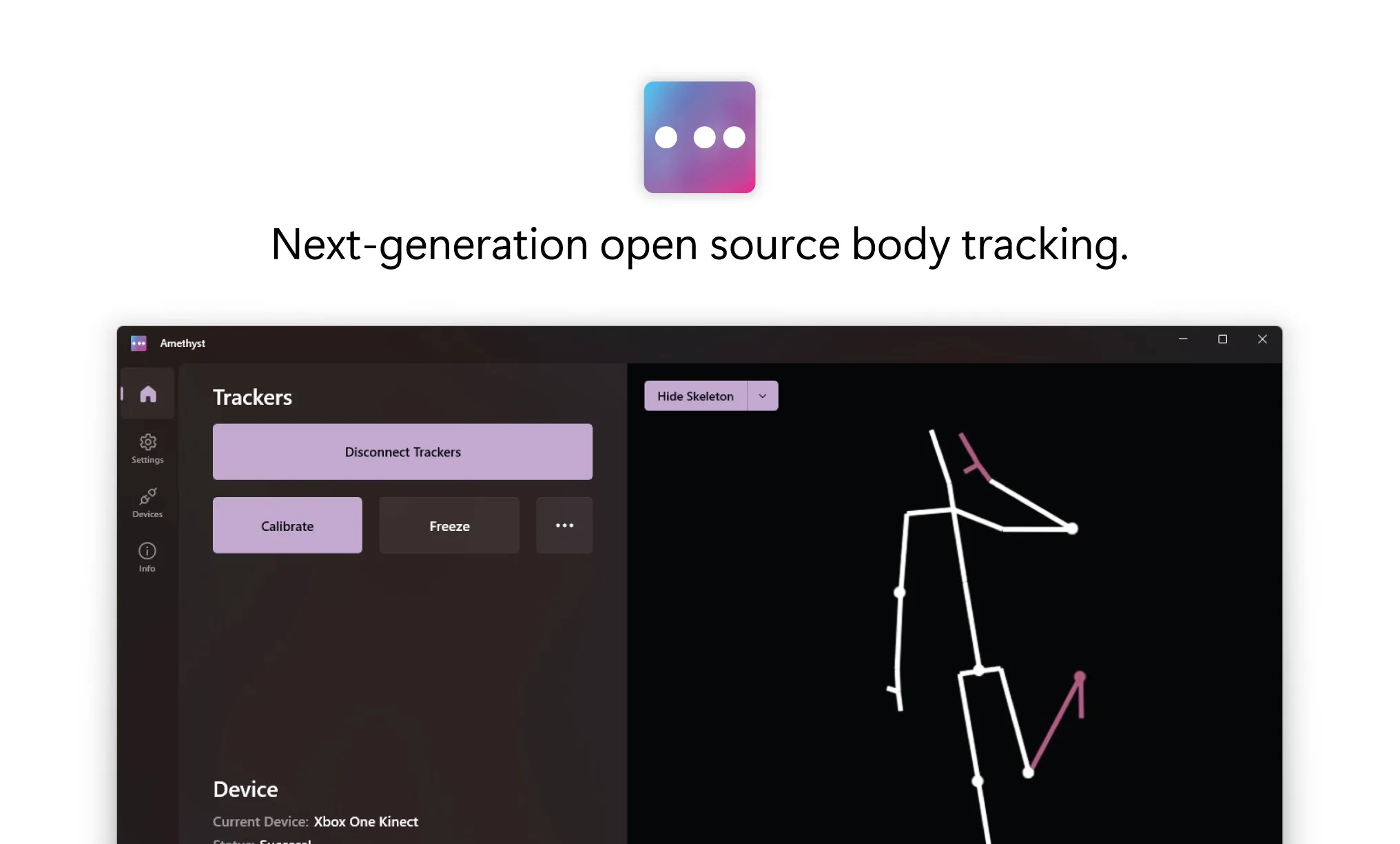 Amethyst - Open Source Body Tracking screenshot 1