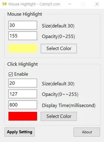 Mouse pointer highlight screenshot 1