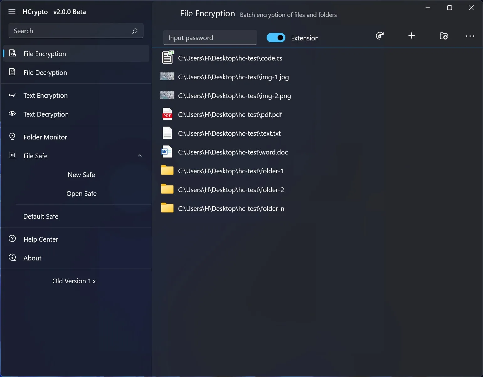 HCrypto - File ecryption / Safe screenshot 1