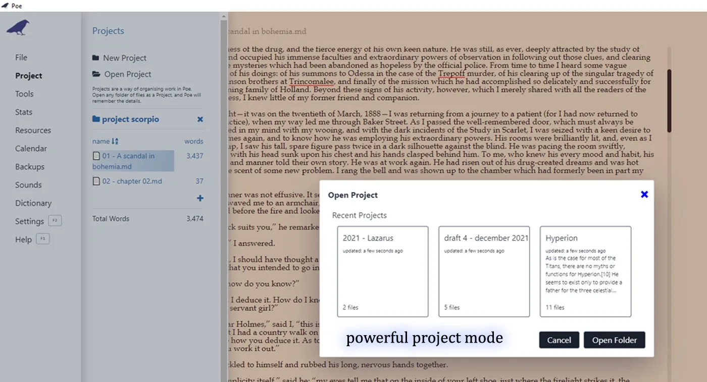 poe-writer screenshot 4