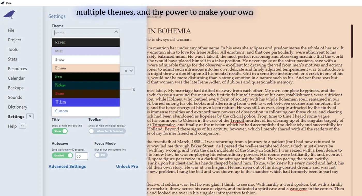 poe-writer screenshot 5