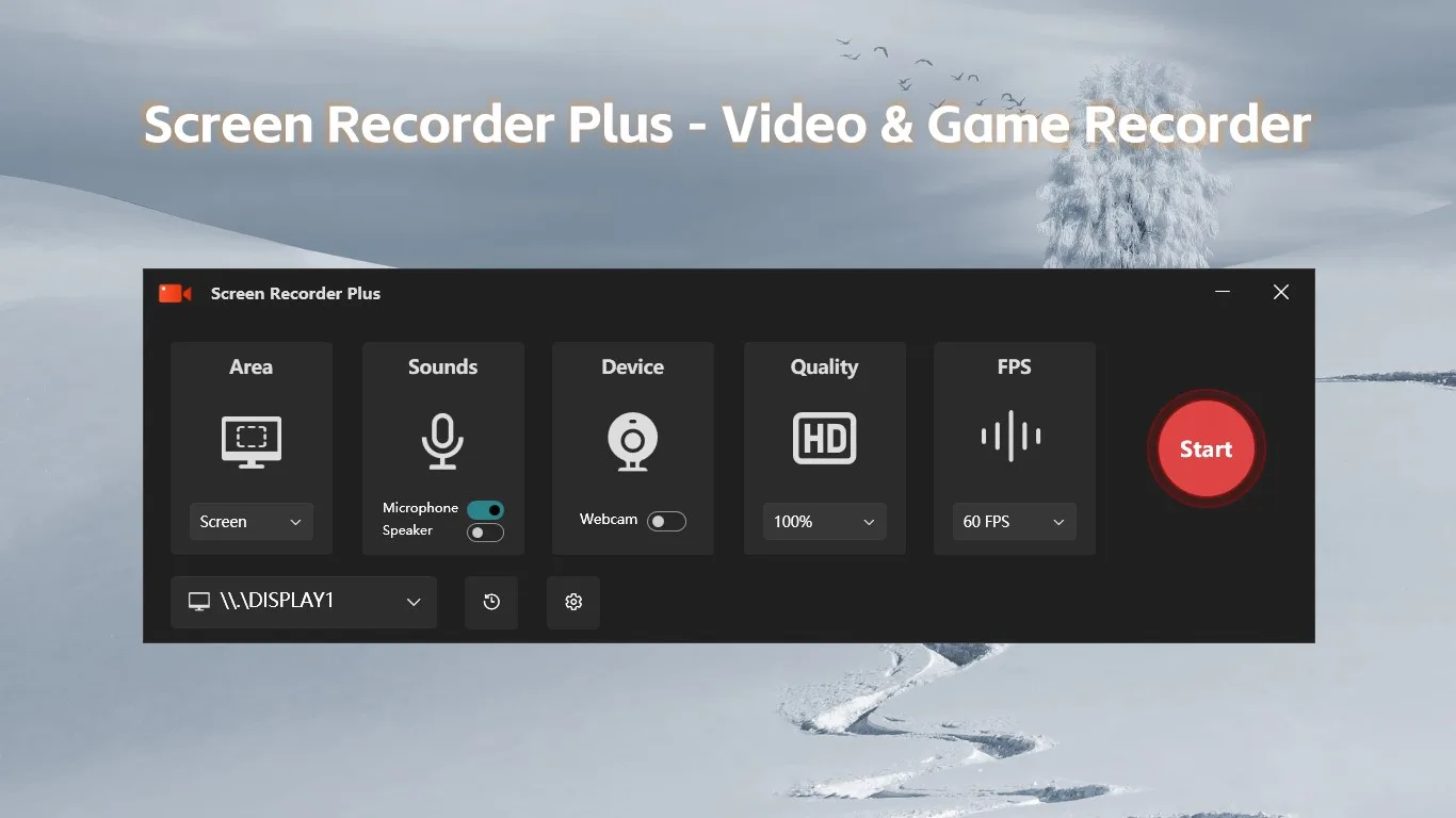 Screen Recorder Plus - Screen & Webcam Recorder screenshot 1
