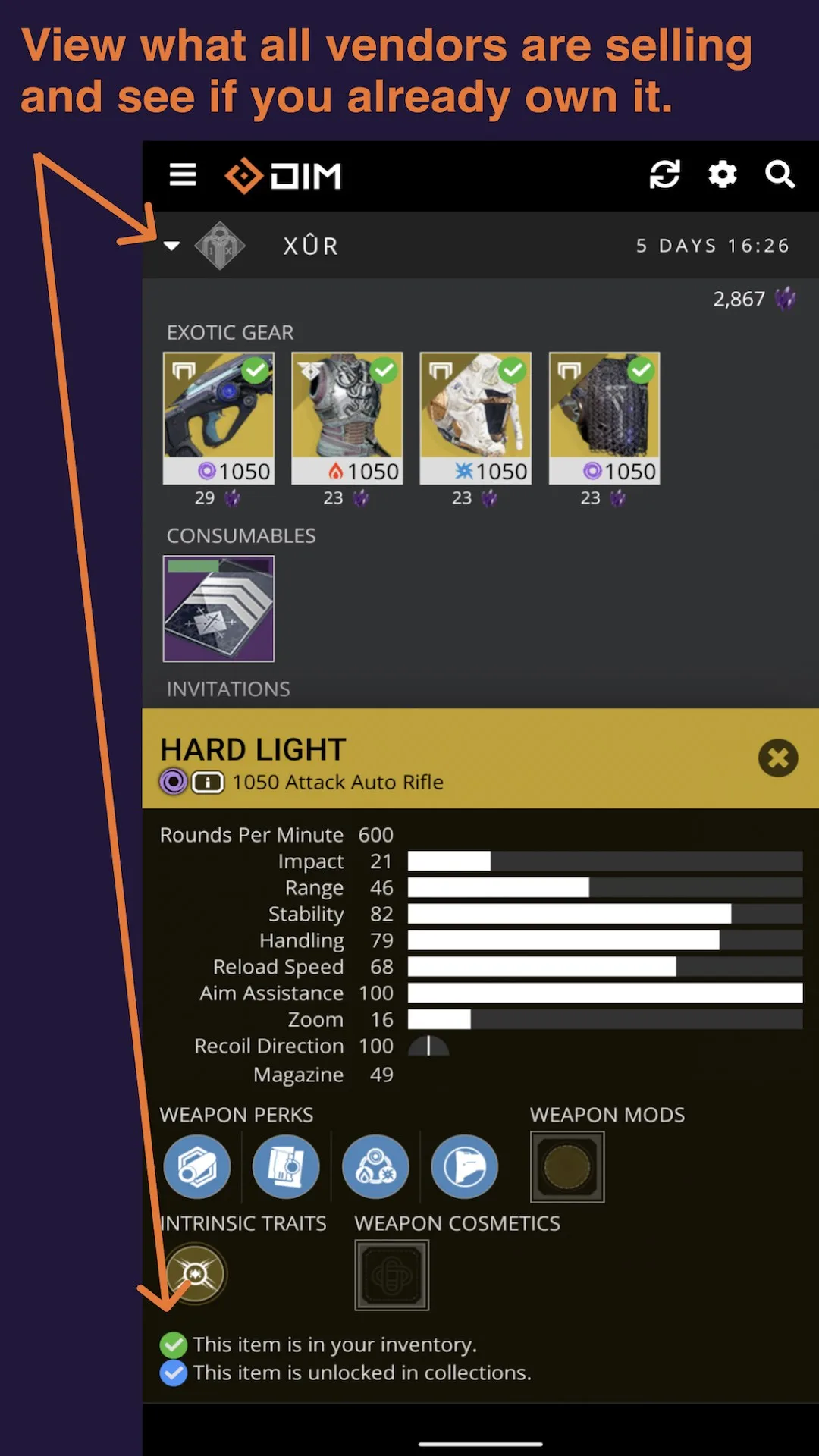 Destiny Item Manager (DIM) screenshot 4