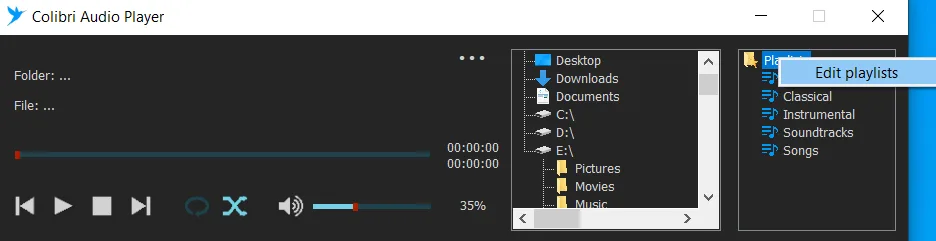 Colibri Audio Player screenshot 2