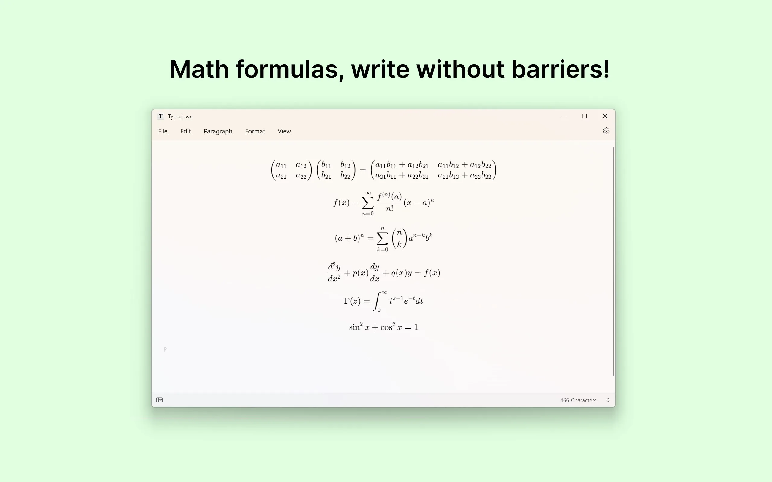 Typedown screenshot 1