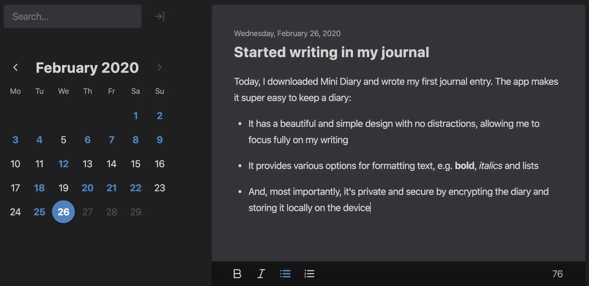Digital Diary Plus screenshot 1