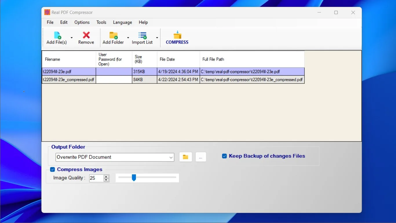 Real PDF Compressor screenshot 2