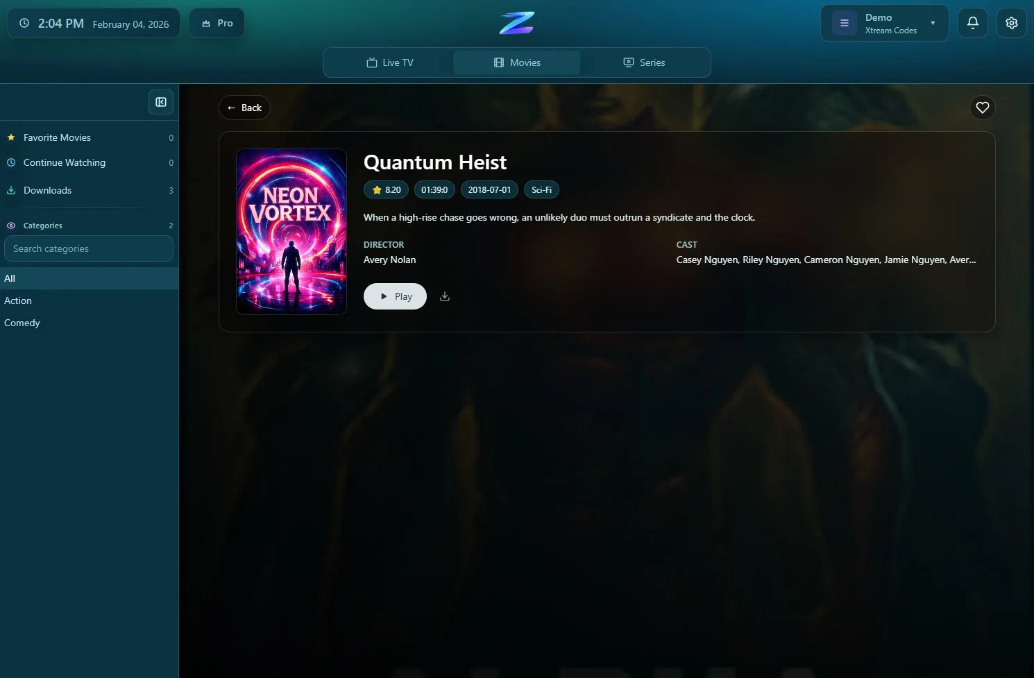 IPTV Player Zero screenshot 1