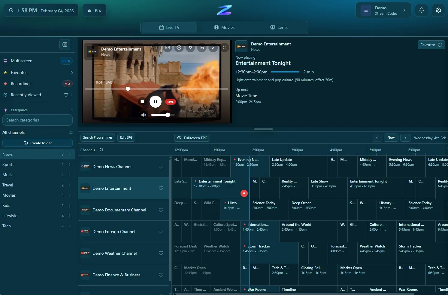 IPTV Player Zero screenshot 2