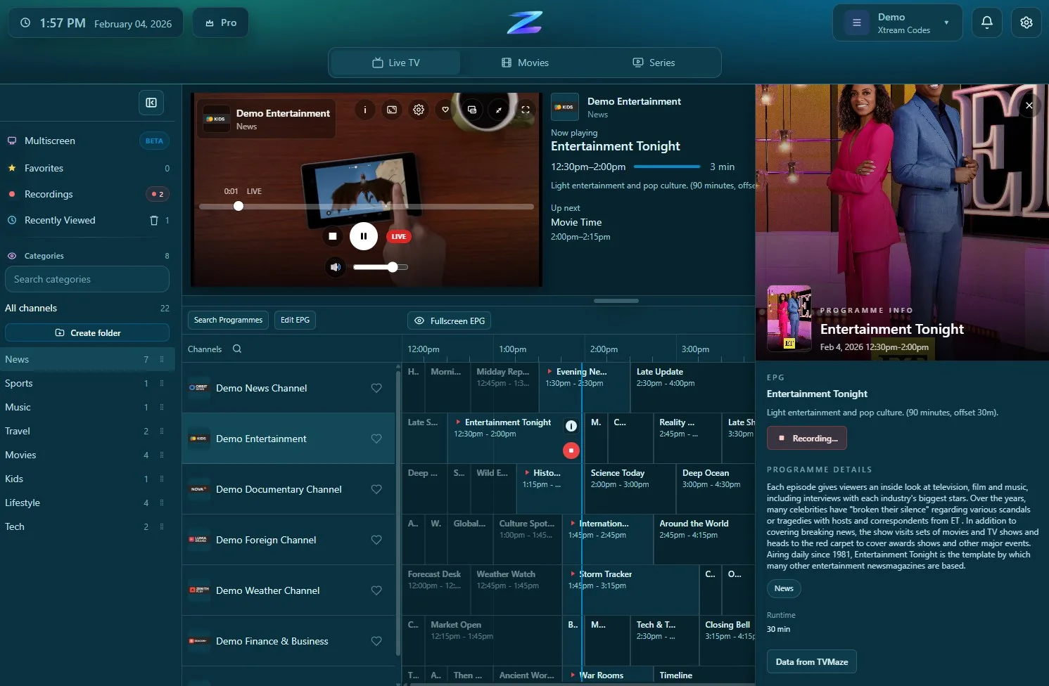 IPTV Player Zero screenshot 3