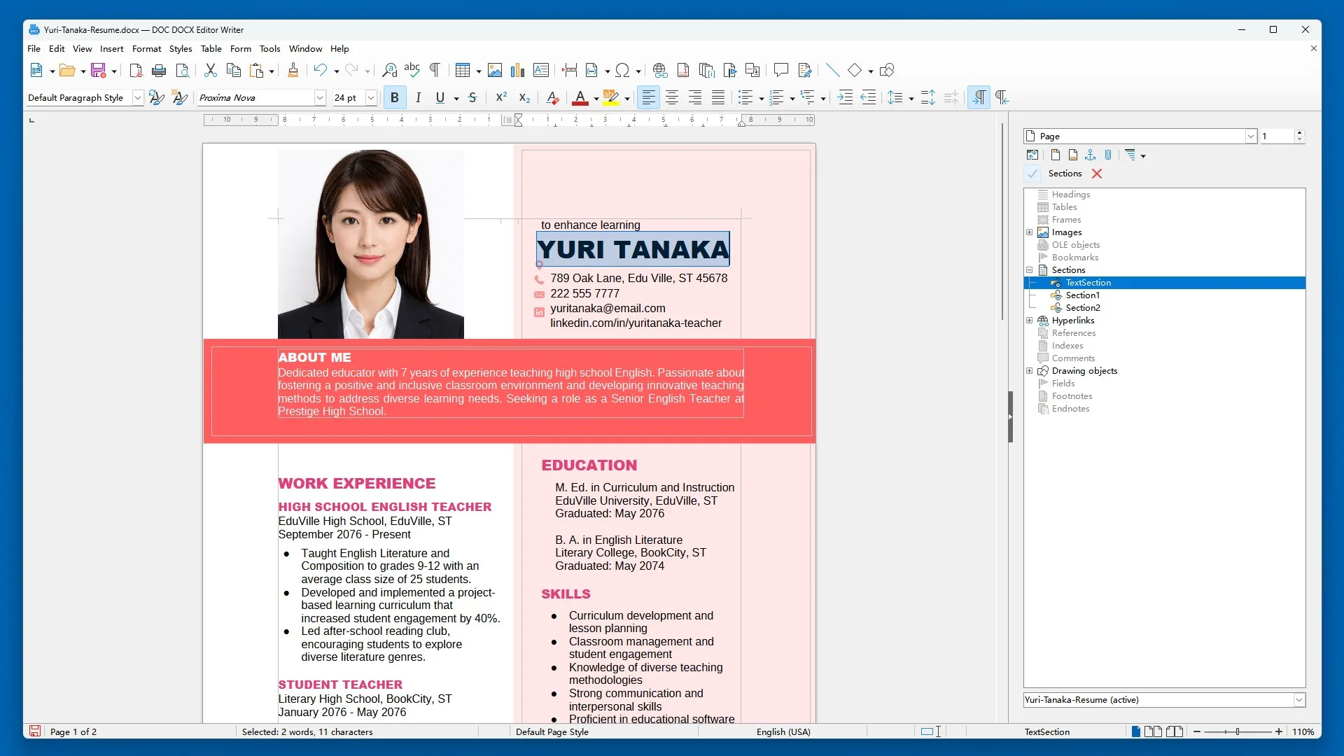 DOC DOCX Editor screenshot 2