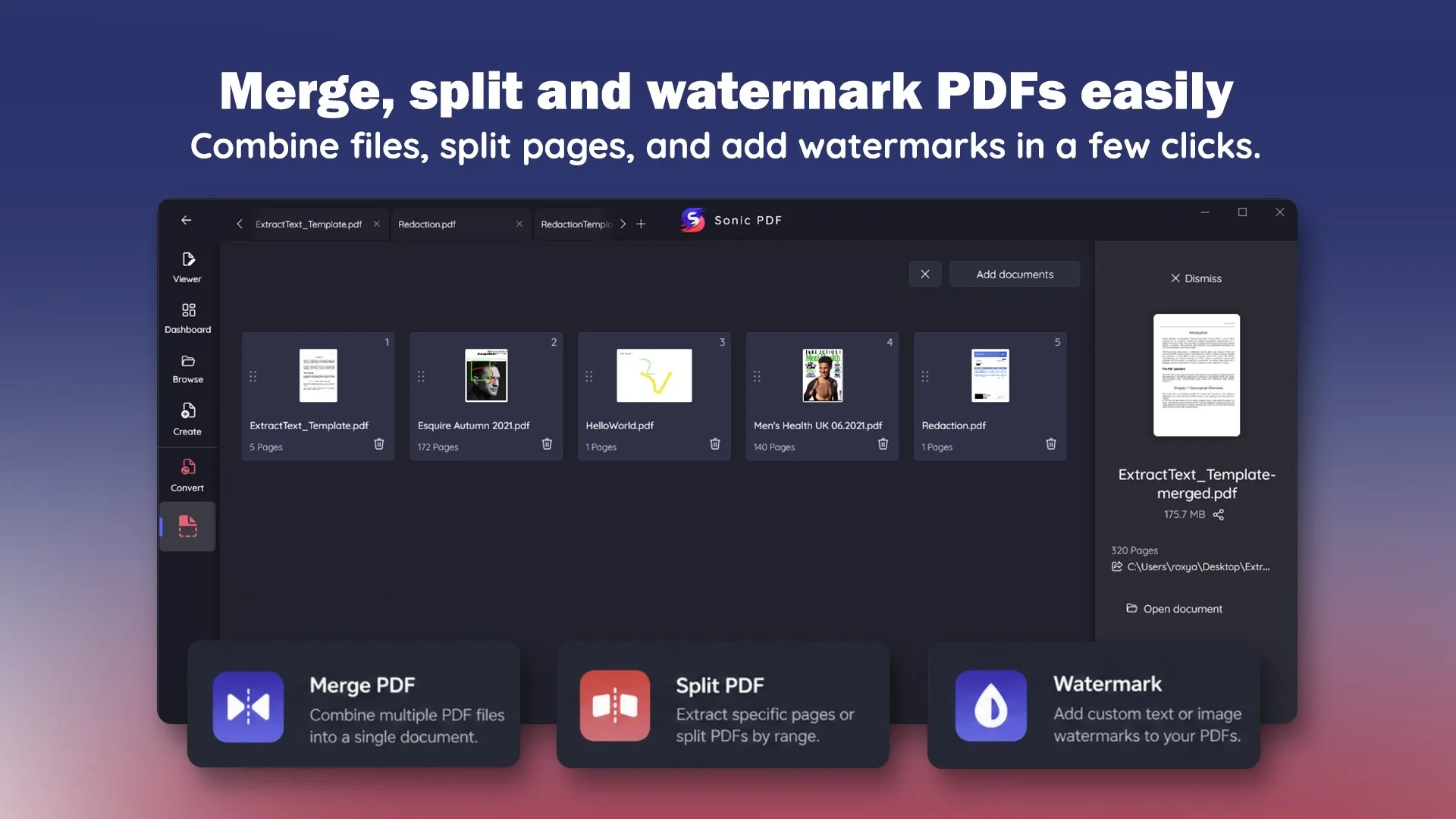 Sonic PDF – Edit, Merge & Convert PDFs screenshot 3