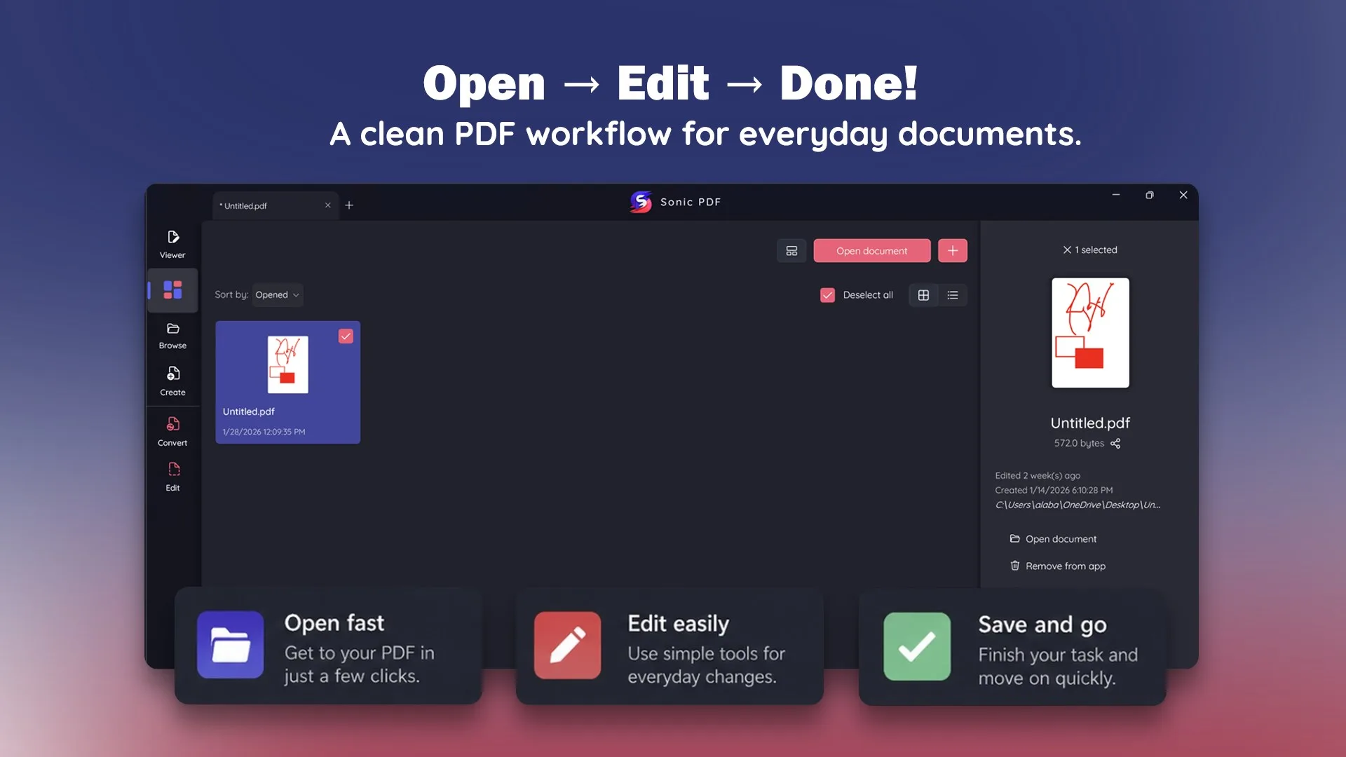 Sonic PDF – Edit, Merge & Convert PDFs screenshot 5