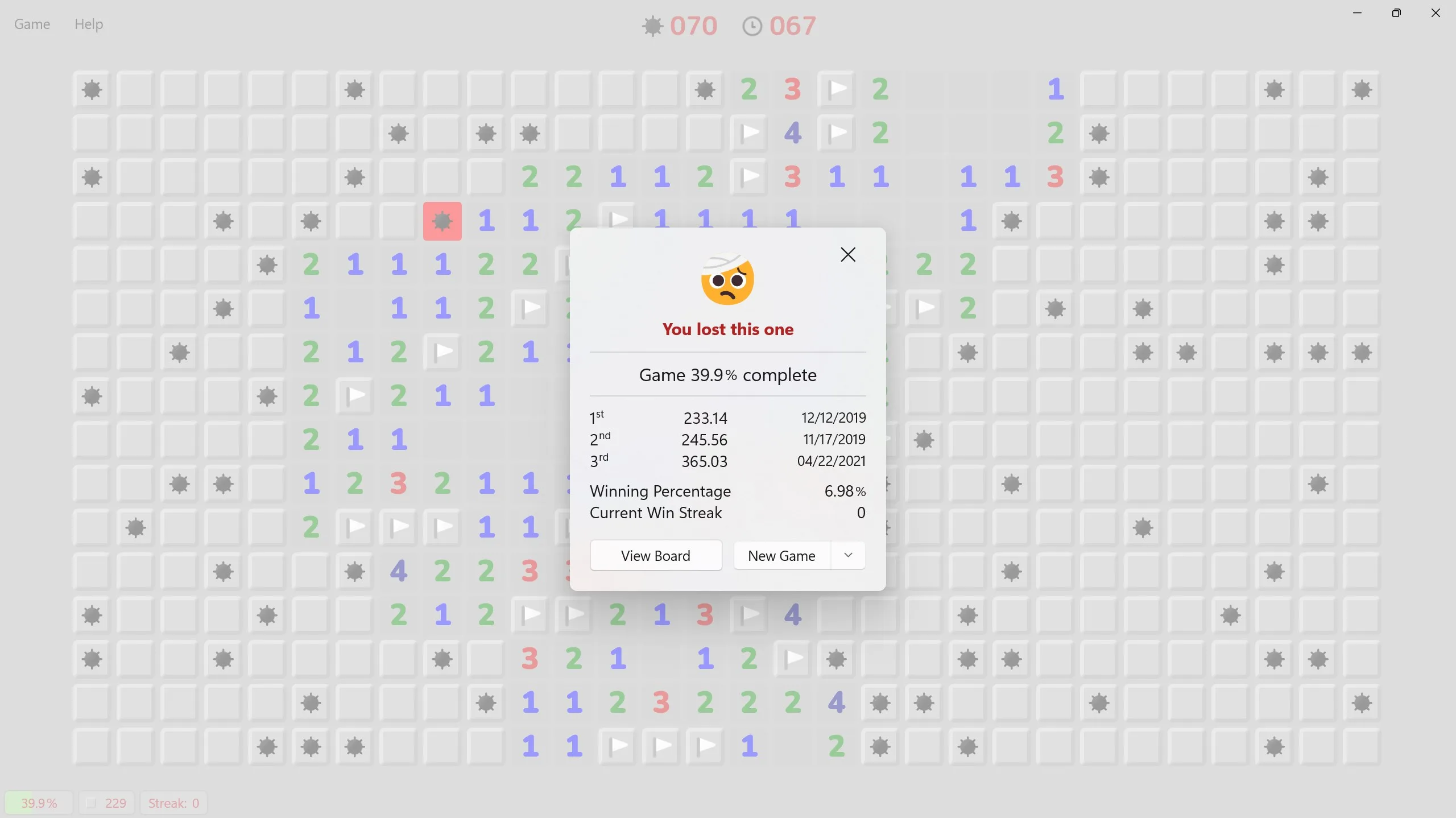 Minesweep screenshot 3