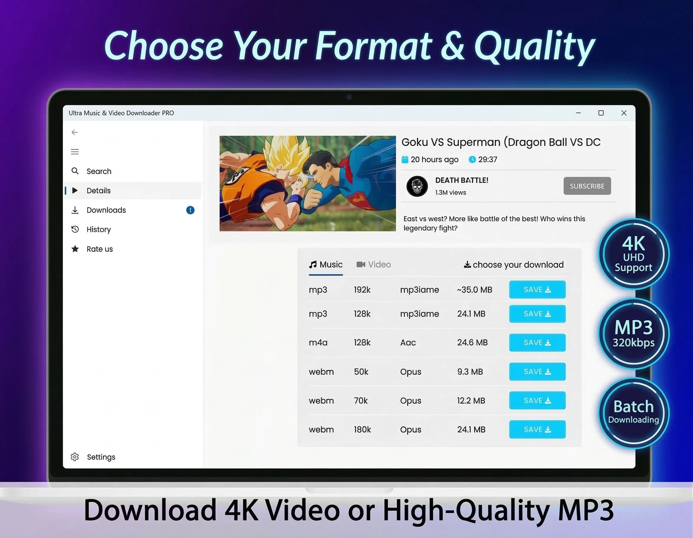 Ultra Music & Video Downloader PRO screenshot 1