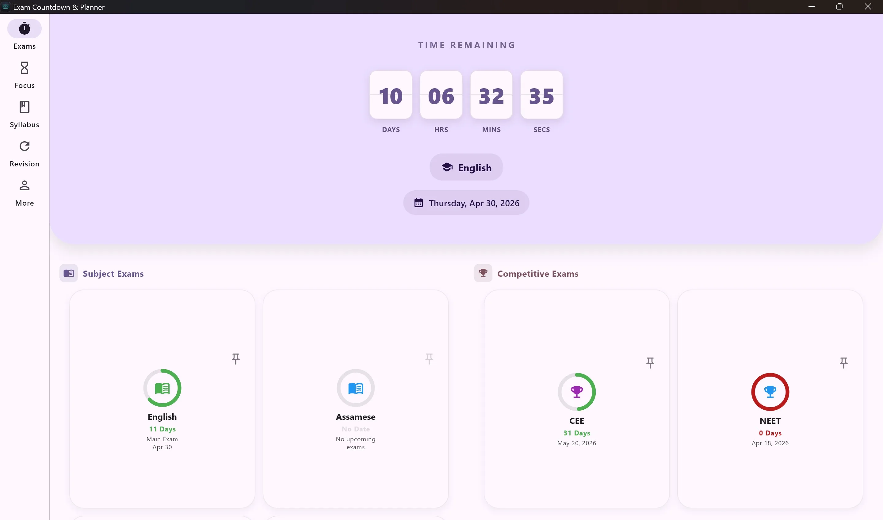 Exam Countdown & Study Planner screenshot 4