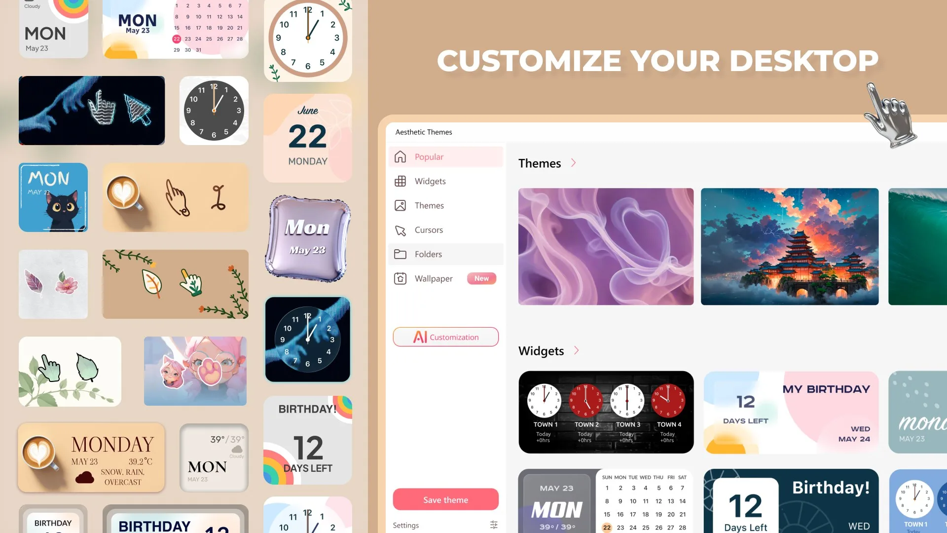 Aesthetic Themes - Desktop Customization screenshot 1