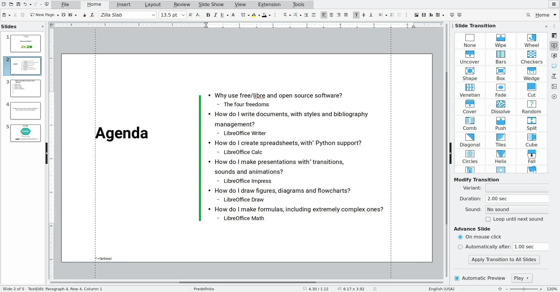 LibreOffice screenshot 2