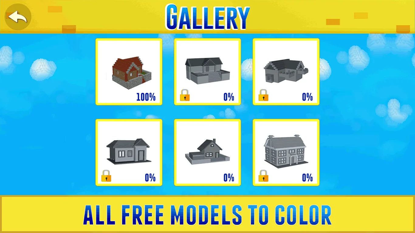 Block Craft Pixel Art 3D House Painting screenshot 1