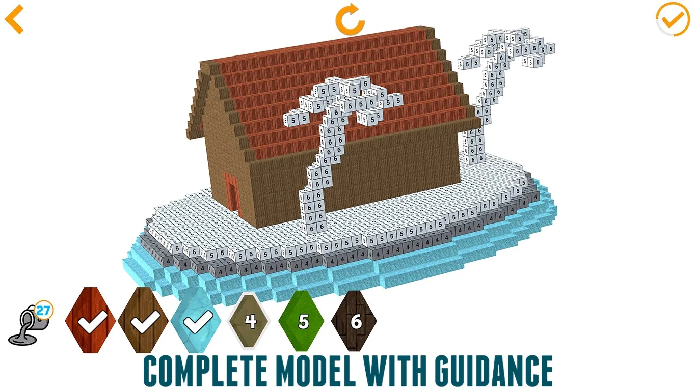 Block Craft Pixel Art 3D House Painting screenshot 2