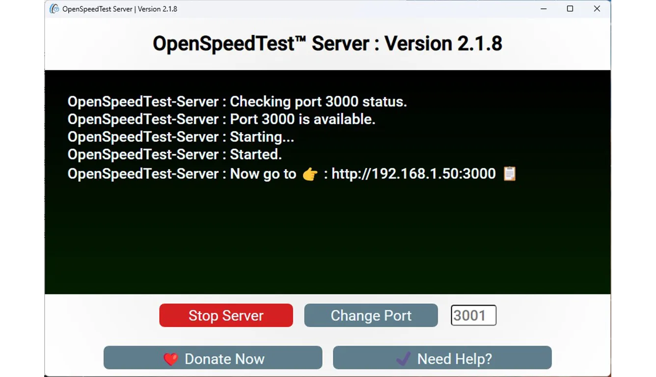 OpenSpeedTest-Server screenshot 1