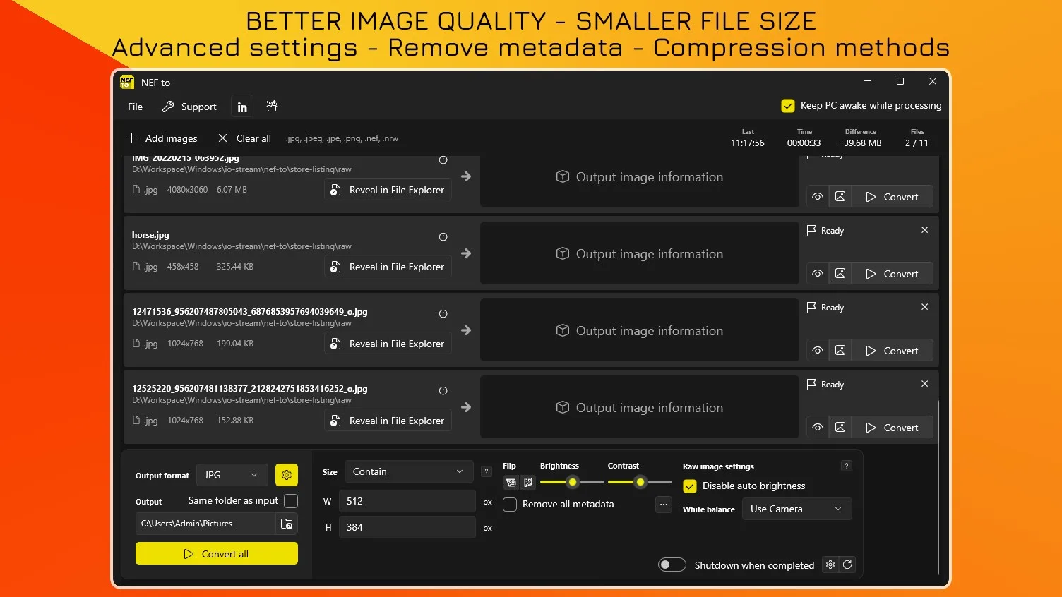 NEF to JPG - Batch Image Converter screenshot 2