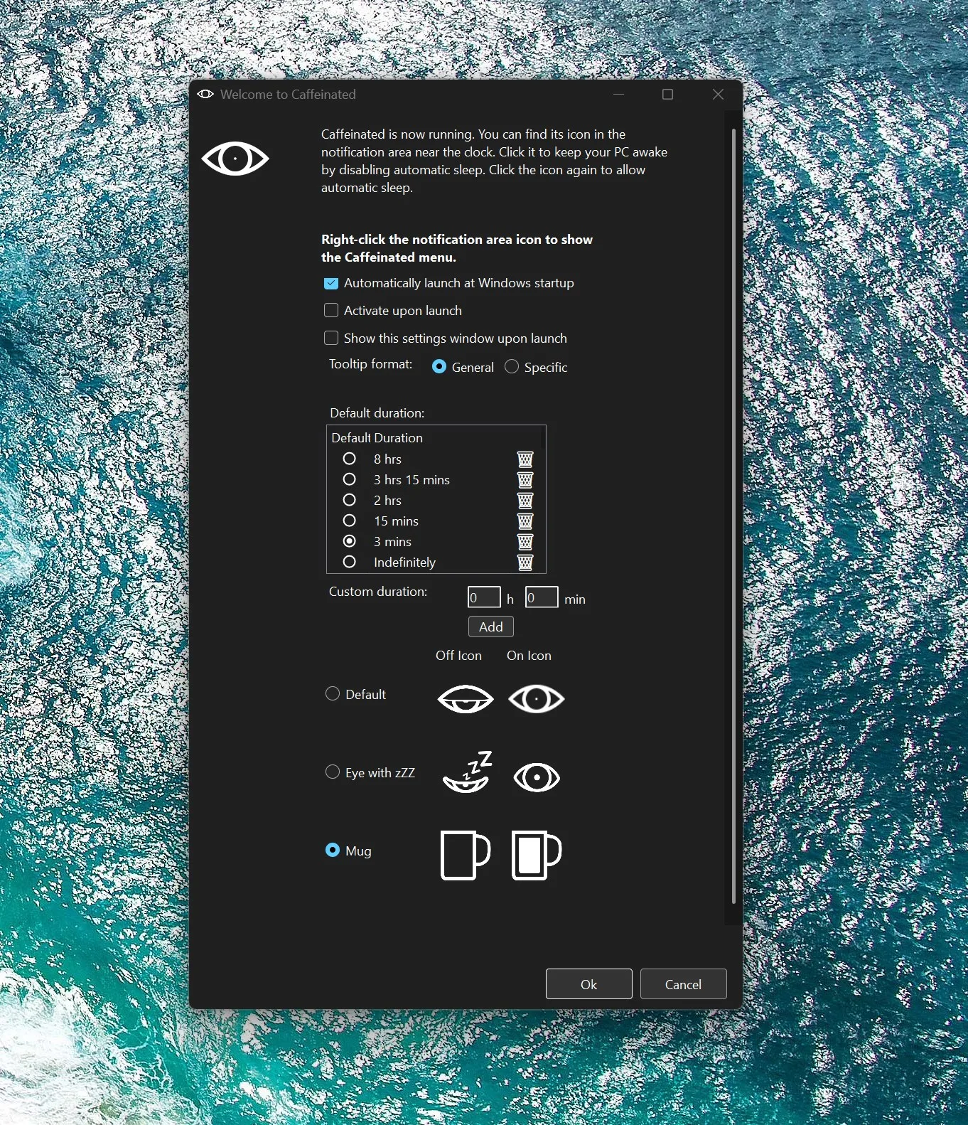 Windows Caffeinated - Keep your screen on screenshot 2