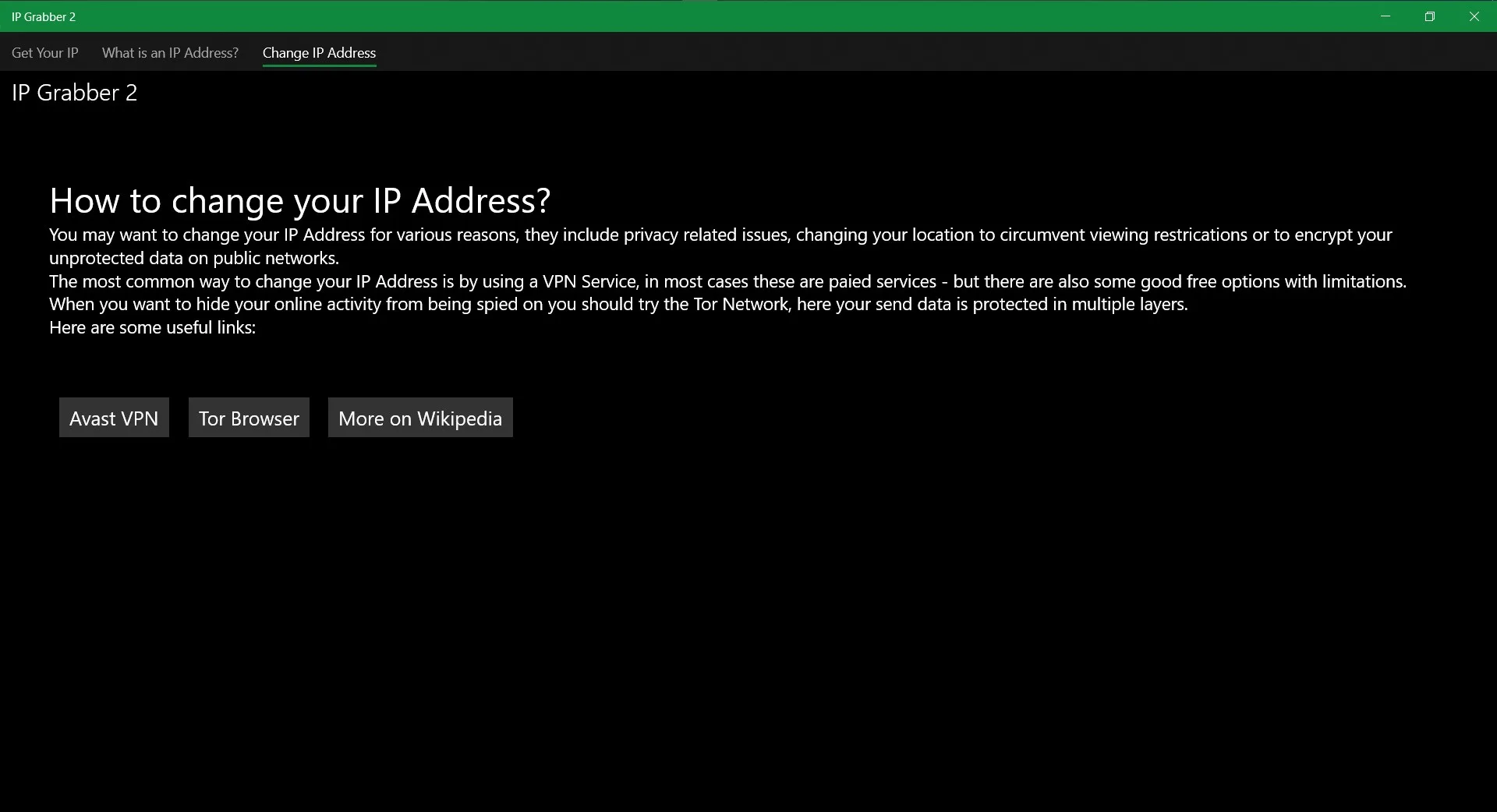 IP Grabber 2 screenshot 1