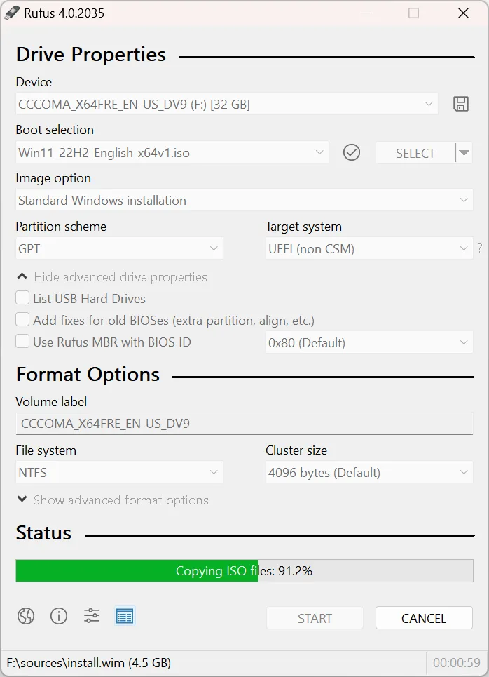 Rufus screenshot 1