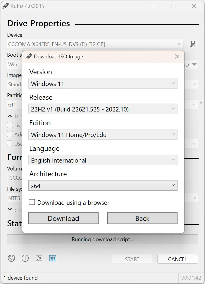 Rufus screenshot 2