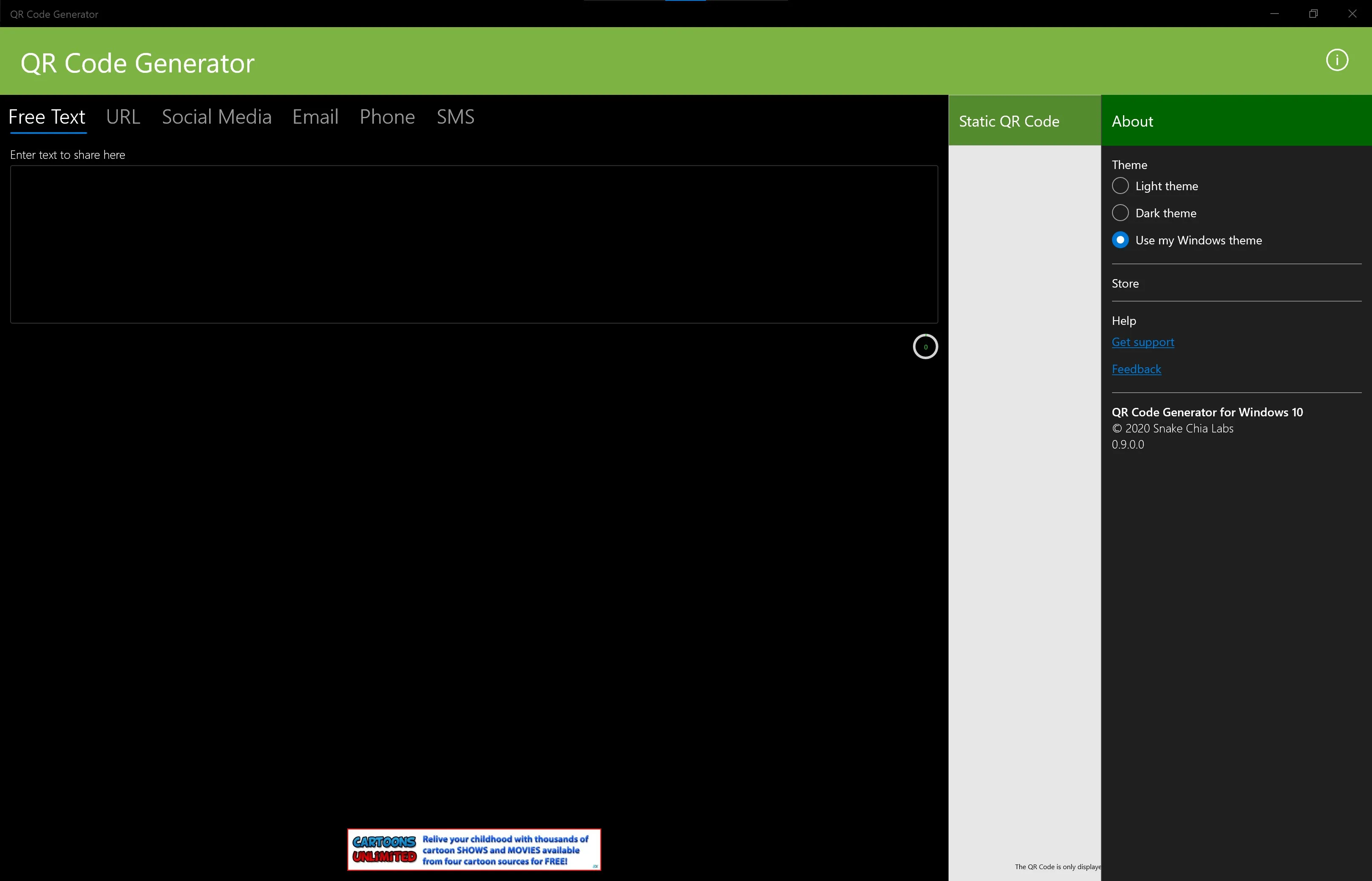 QR Code Generator for Windows 10 screenshot 3