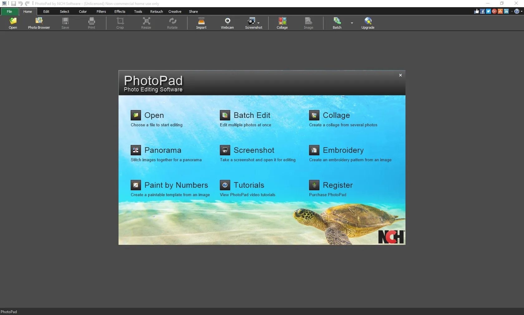 PhotoPad Photo Editor Express Edition screenshot 1