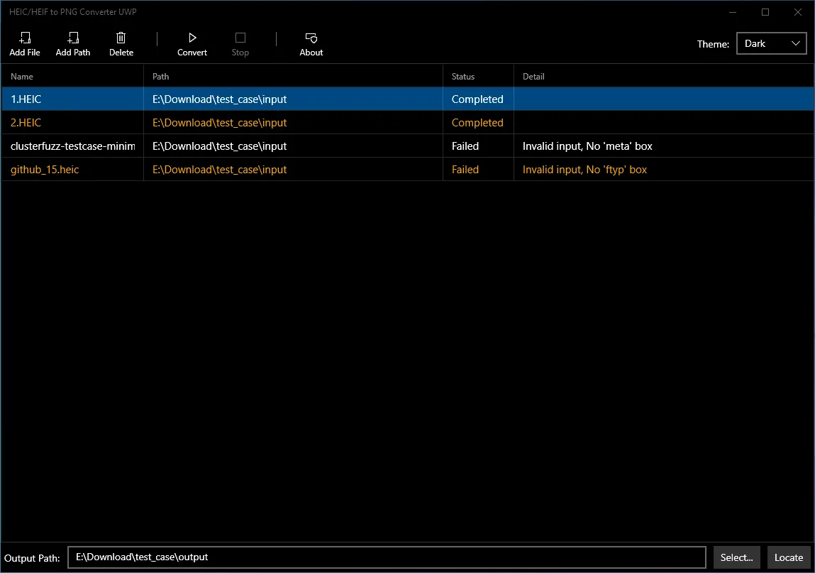 HEIC/HEIF to PNG Converter UWP screenshot 1