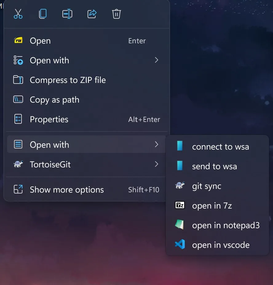 Custom Context Menu screenshot 1