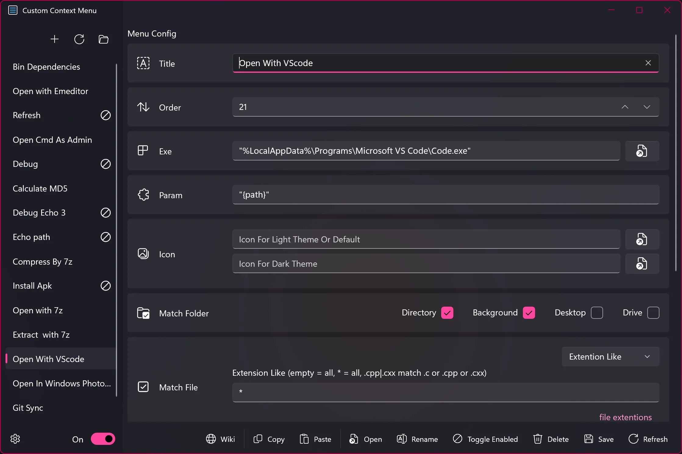 Custom Context Menu screenshot 2