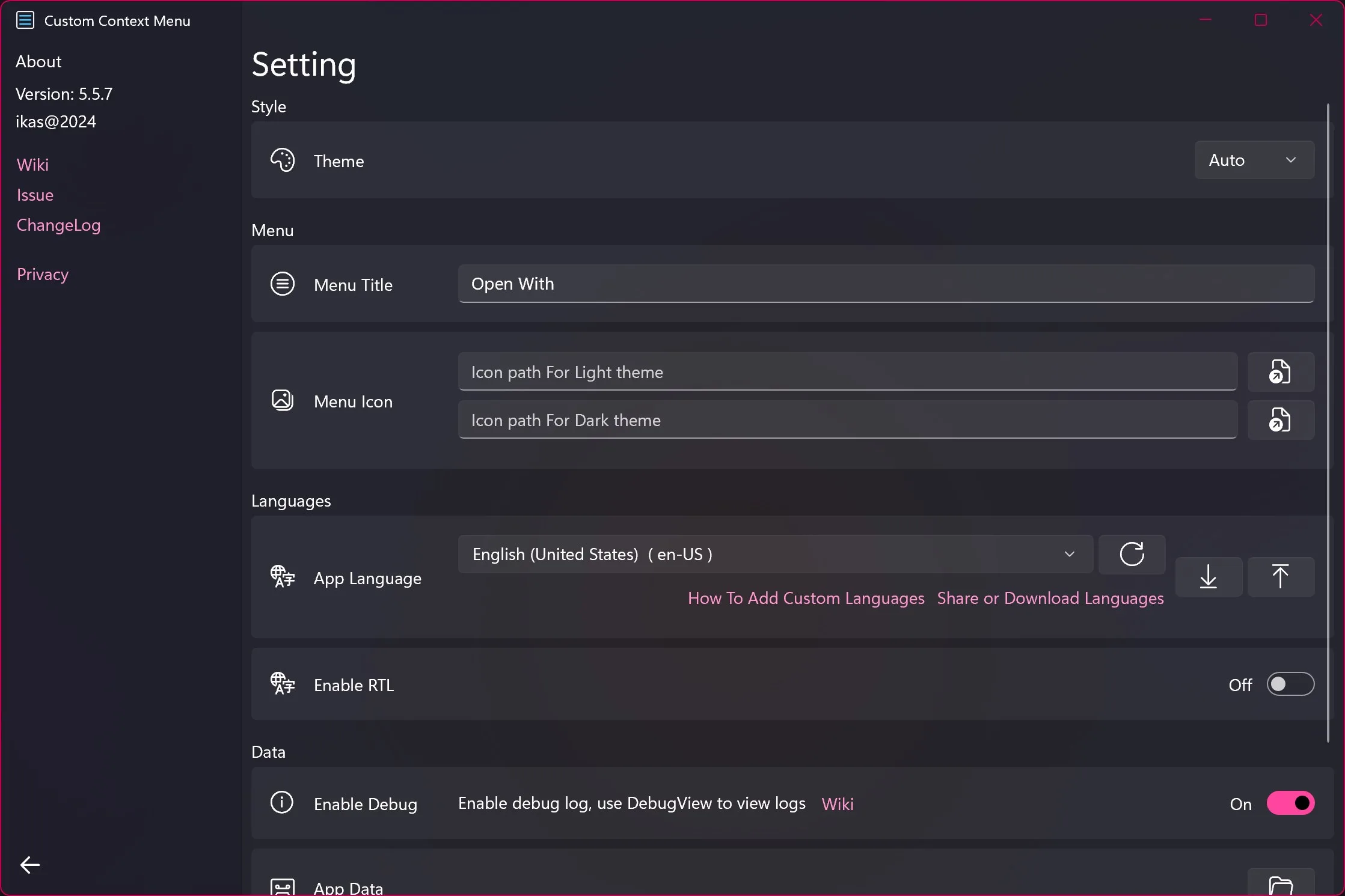 Custom Context Menu screenshot 3