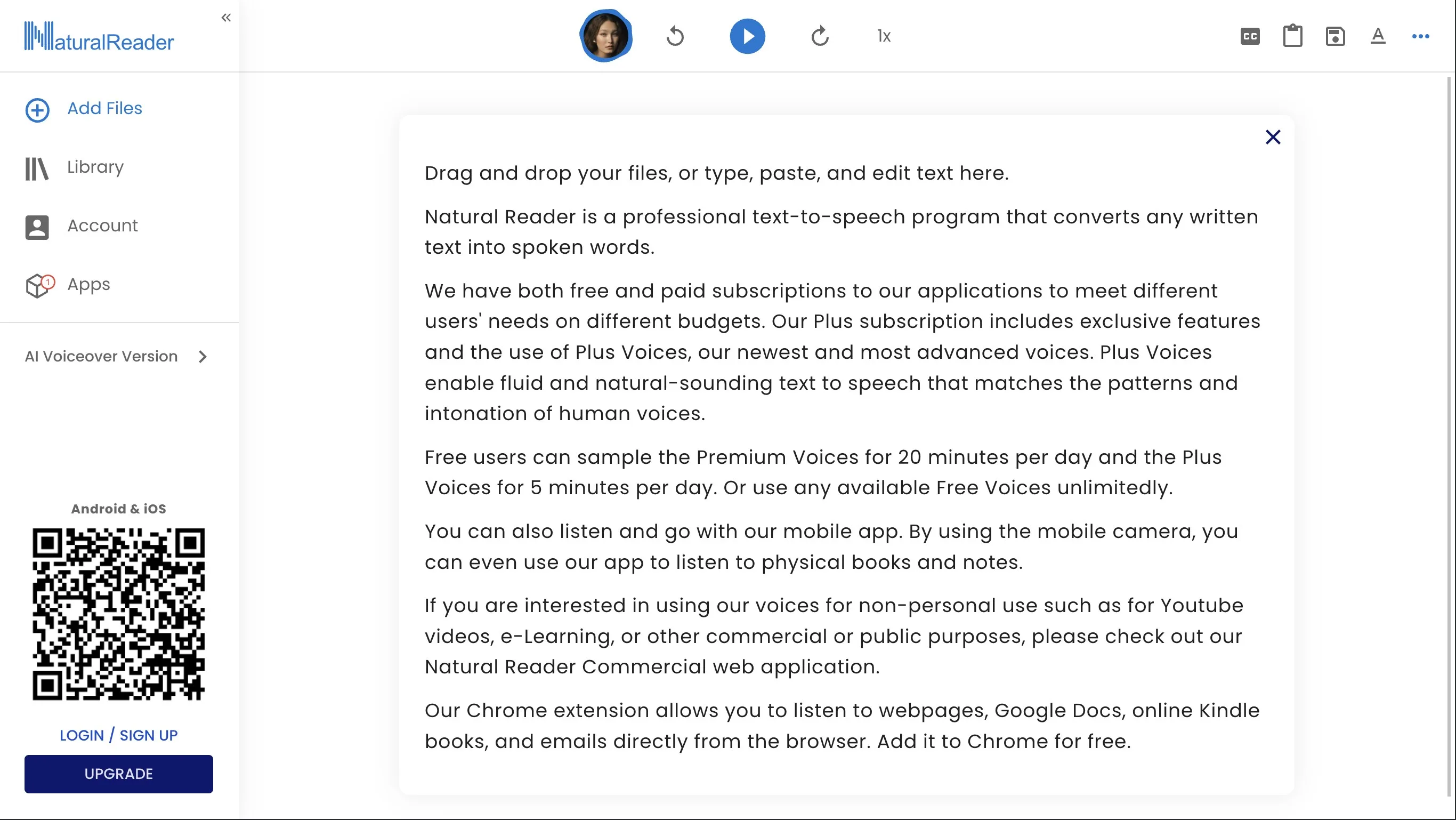 NaturalReader AI Text to Speech screenshot 1